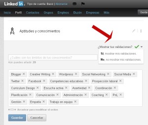 valorar aptitudes y conocimientos