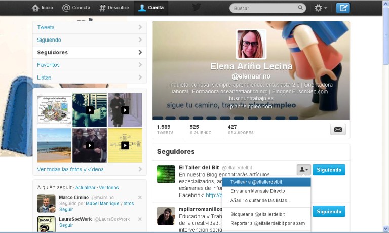 Enviar un tuit directo