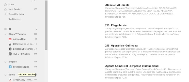 infojobs ofertas feedly