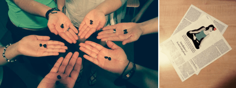 Actividad de atención plena con jóvenes. Cruz Roja Zaragoza. “Aprender Trabajando”